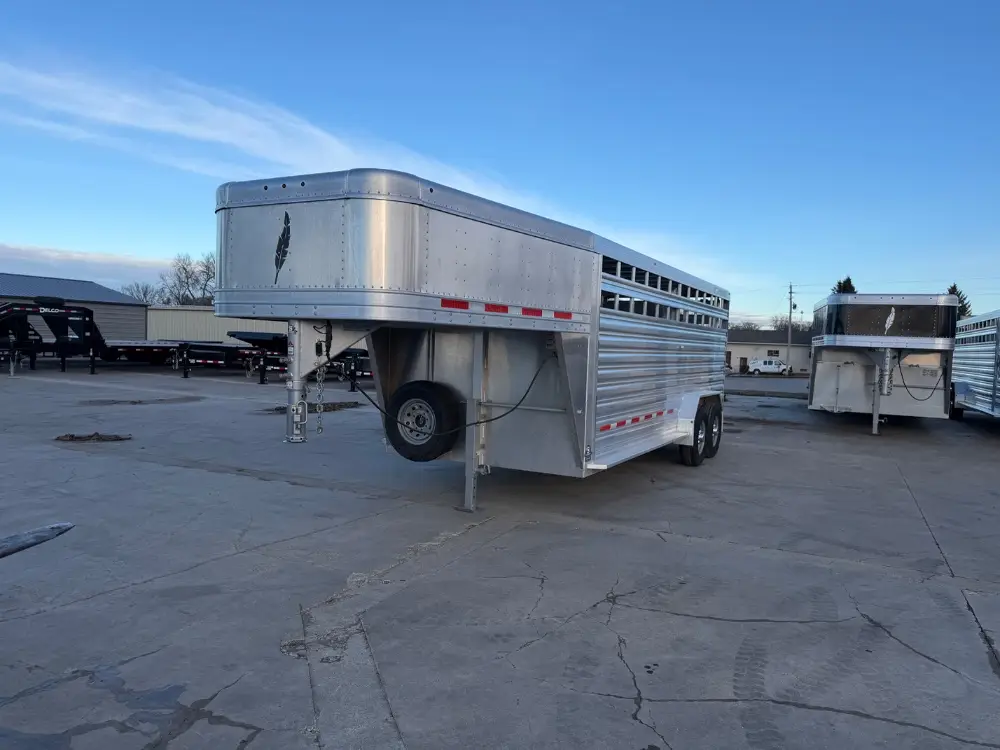 2026 Featherlite 8127 Stock Trailer 7' x 20' - Natural Color