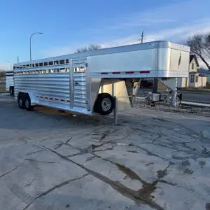 2026 Featherlite 8127 Stock Trailer 7' x 24' - Natural Color
