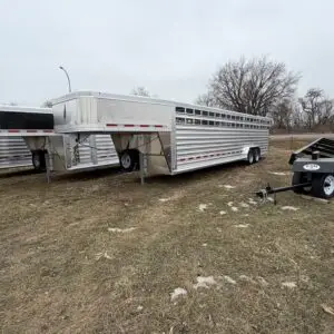 2026 Featherlite 8127 Stock Trailer 7'6" x 30' - Natural Color