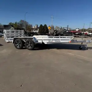 2026 Bear Track Aluminum 14' Tandem Utility Trailer With Bi-Fold Ramp