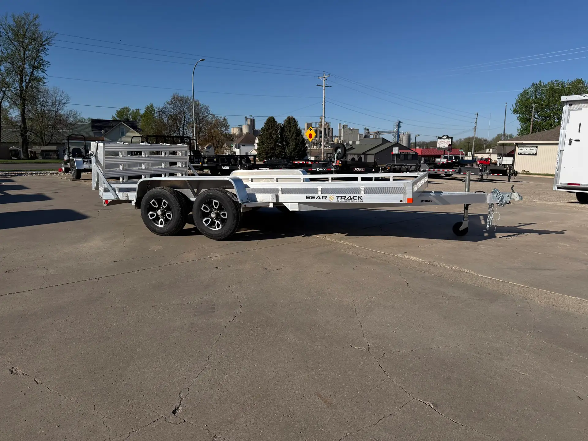 2026 Bear Track Aluminum 14' Tandem Utility Trailer With Bi-Fold Ramp