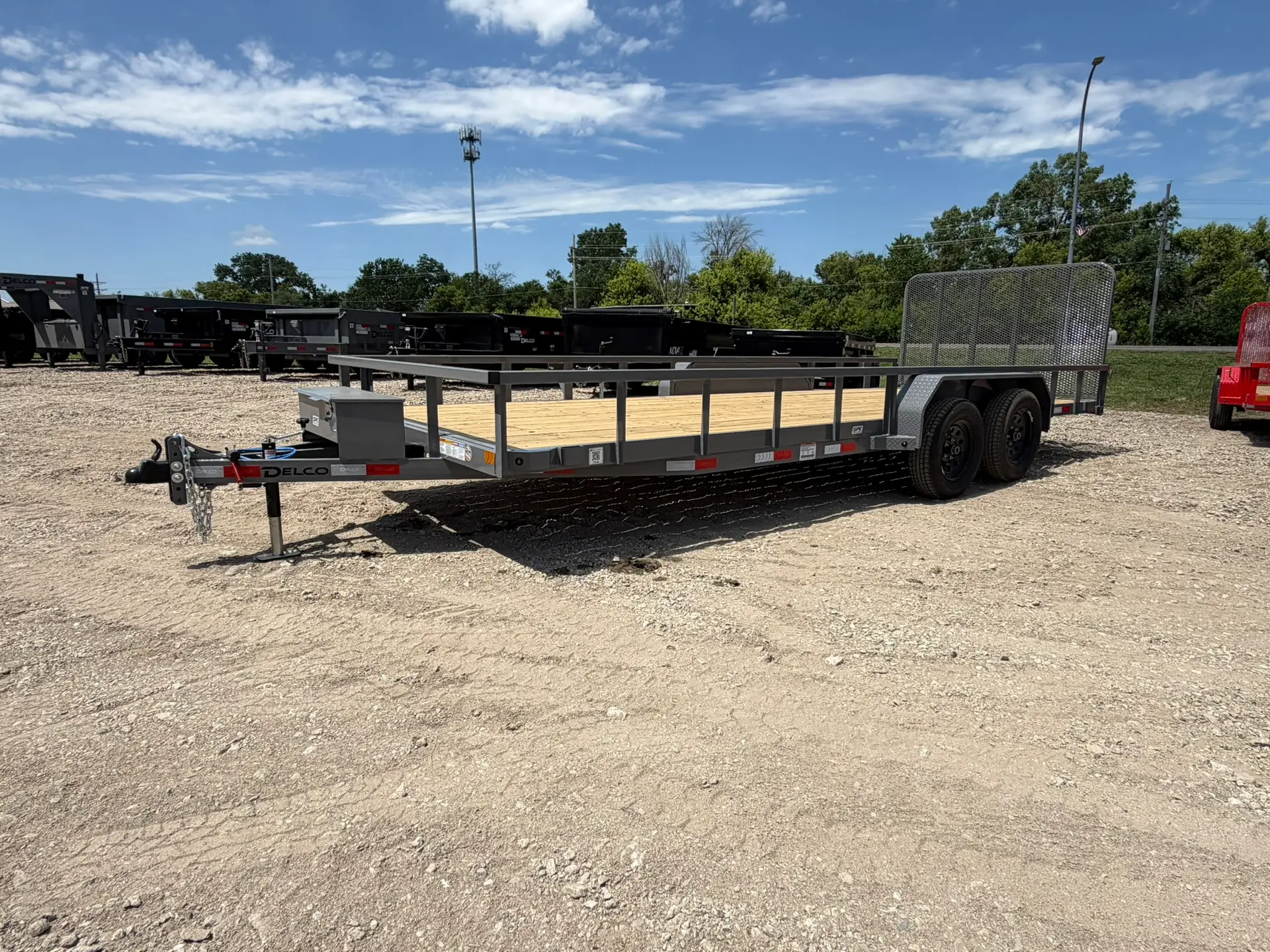 2026 Delco U9 20' Utility Trailer - Fighter Jet Gray